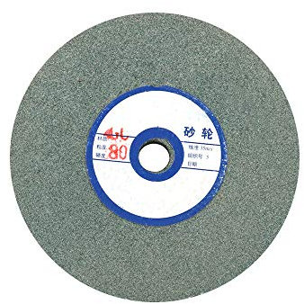 125mmx12.7x16mm Mola in ceramica Disco resistente Disco abrasivo per lucidatura Mola in pietra metallica per smerigliatrici da banco 80#, come mostrato