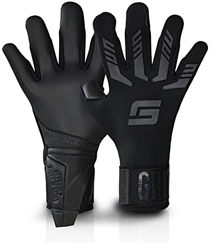 GRIPMODE Blackout Hybrid Torwarthandschuhe I Torhüter Handschuhe mit Belag aus Griptec® Latex für jedes Wetter I Fußball-Torwarthandschuhe für Kinder, Jugendliche & Erwachsene I Größe 11