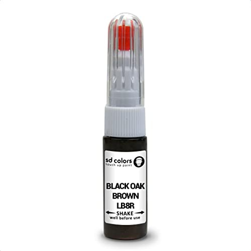SD COLORS Black Oak Brown LB8R Reparaturset, kompatibel mit VW/Audi, 20 ML, für Kratzer, Chips, Farbcode LB8R, Schwarz/Eiche/Braun