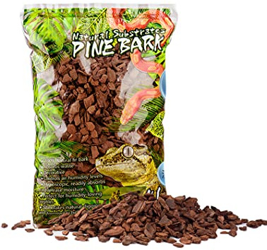 WANGCL Rettili Corteccia di Pino terrario Marrone Patatine Fritte Pezzi Regola l'umidità all'Interno del terrario fornisce aiuti Riparo nell'allevamento