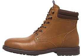 JACK & JONES Jfwsolomon - Botas de Piel Sn Botines con cordonesHombre