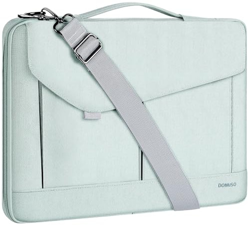 DOMISO 17-17.3 Zoll Laptop Tasche Aktentasche Umhängetasche Kompatibel mit 17.3 Dell/HP Pavilion 17/ProBook 470/MSI GS73VR Stealth PRO/Lenovo/Acer/ASUS,Tiefes Mintgrün