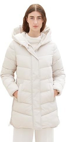 TOM TAILOR Damen 1038692 Steppmantel mit Kapuze (1er Pack)