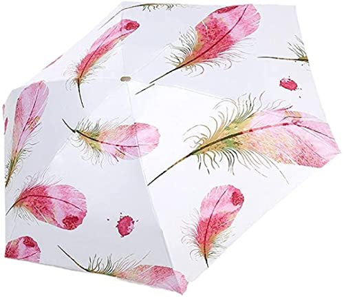 DUXEDO Ombrello da Viaggio, Ombrellone da Spiaggia, Mini Crema Solare Ultralate Cinque ombrelli Pieghevoli, (Color : Pink)