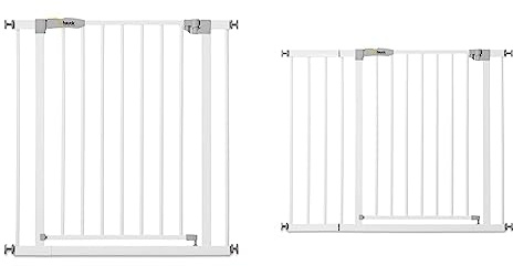 Hauck Treppenschutzgitter/Türschutzgitter Open N Stop KD & Türschutzgitter/Treppenschutzgitter für Kinder Open N Stop KD Safety Gate inkl. 21 cm Verlängerung / 96-101 cm breit/weiß