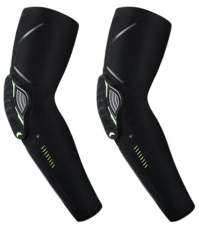 Calonia Knieschützer Set - Ellenbogenschützer Set Geeignet für Fußball, Basketball, Volleyball, Laufen und Reiten bietet Schutz. (Schwarze Ellbogenschützer, M)