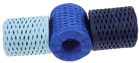 Bunte Bastpapierschnur zum Basteln und Verpacken 3 Rollen