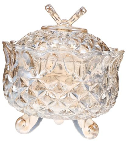MAGICLULU Luxus Kristallglas Vorratsglas Mit Schmetterlingsdeckel Elegante Bonbonglas Aufbewahrung Für Süßigkeiten Trockenwaren Und Snacks Kompaktes Glasdöschen Als Geschenk Und Wohnaccessoi