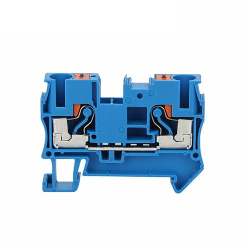 Terminali push-in PT6 Connettore elettrico Morsettiere su guida Din da 6 mm² Filo di contatto passante senza viti PT 6 (Color : PT6-Blue, Size : 50 Pcs)