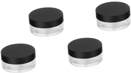 Beatifufu 4stücke Anti-leck Loose Powder Box Mit Spiegel Und Puff Leere Tragbare Kosmetikdose Für Puder Beads Und Kunstbedarf Für Unterwegs Schwarz