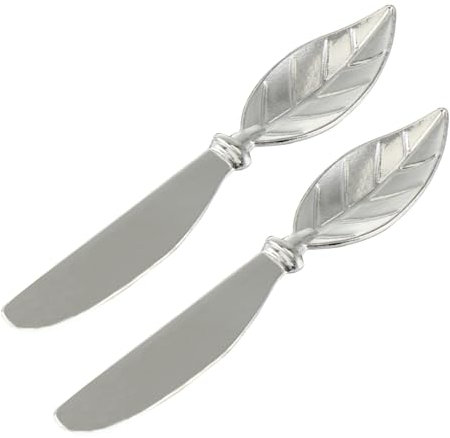 SHOWERORO 4 Stück Buttermesser Buttercreme-Spatel Gewürzstreuer Cremestreuer Butterstreicher Spachtel käse messer käseschneider Käsestreuer Butterstreichmesser Zinklegierung Silver