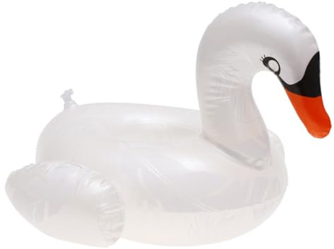 Vaguelly Flotador Inflable para Bebidas Forma De Cisne Soporte para Botellas De Cerveza y Agua Accesorio Divertido para Piscinas y Playas Diseño Ligero y Seguro
