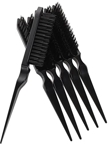 IWOWHERO 6pezzi Pettini Per Parrucchieri Spazzole Professionali Per Acconciature Pettine Con Punta e Spazzola Per Volume Per Salone e Personale Colore