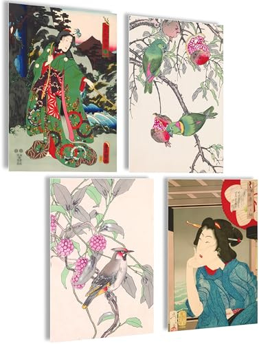 Poster Estetico Giapponese - Decorazione da Parete Hokusai - Immagini Vintage per il Soggiorno - Regalo di Gioco