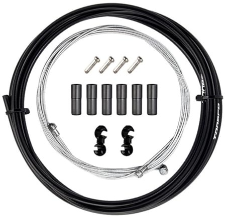 MOLIMOLI Cavo Freno Bicicletta 5mm 2.5m Bowden Cavo Bicicletta Freno a Mano Kit Corda con Filo Interno in Acciaio Inox per Freno Anteriore e Posteriore, incl Tappi End e S-Hooks
