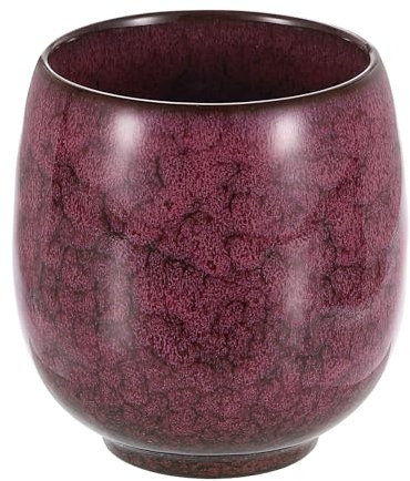 QUARKZMAN Tasses à Thé en Céramique Chinoises 5.75oz Ensemble de Thé Traditionnel Gong Fu Tasse en Céramique pour Mate Tasse à Café Japonaise Sans Poignée Petite Tasse à Café, Rouge Chaud