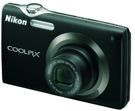 Nikon S3000 Digital Camera - Black (12MP, 2.7 inch LCD, 4x wide Optical Zoom) (Renewed)