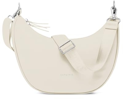 Expatrié Umhängetasche Damen - Lea Medium - Half Moon Bag Schultertasche - Crossbody Bag im Halbmond Design - Halbrunde Handtasche aus Veganem Leder - Wasserabweisend