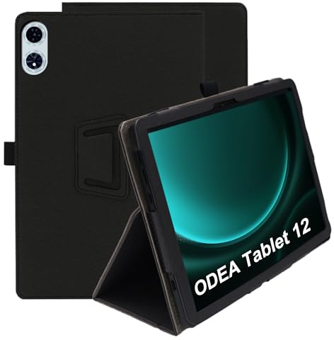 CAUHENYEE Hülle für Odea A12/TECLAST T60Plus 12 Case, Vertikale Standfunktion, Anti-Drop, Stoßfest, Schutzhülle– Schwarz