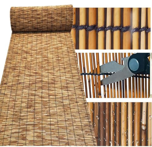 Backyard Garden Privacy Fence, Balcony Privacy Screen, Natural Reed Fencing Rolls, Decorative Bamboo Fencing, Size Can Be Cut by Yourself, Adapts Easily to Any Shape(130 * 200cm(4.3 * 6.6ft))