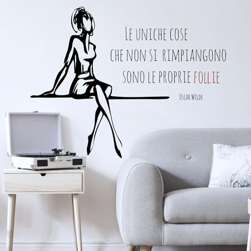 CREARREDA Sticker da Parete Adesivo Murale in Vinile Atossico Rimovibile, Decorazione per Cameretta, Salotto e Cucina per Pareti Lisce Facile da Attaccare e Durevole