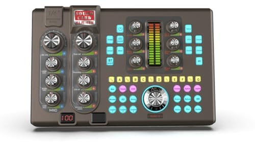 Fangxuee SK80 pour la Carte Son de Diffusion en Direct en Plein Air avec Le Support de Chant Audio Stéréo à Cinq Canaux Bluetooth