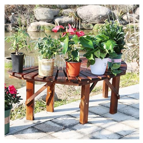 Genérico Banco De Árbol En Forma De Abanico,Asiento Curvo De Madera,Capacidad De Carga De 400 Kg For Césped Y Jardines (Solo Incluye Bancos).