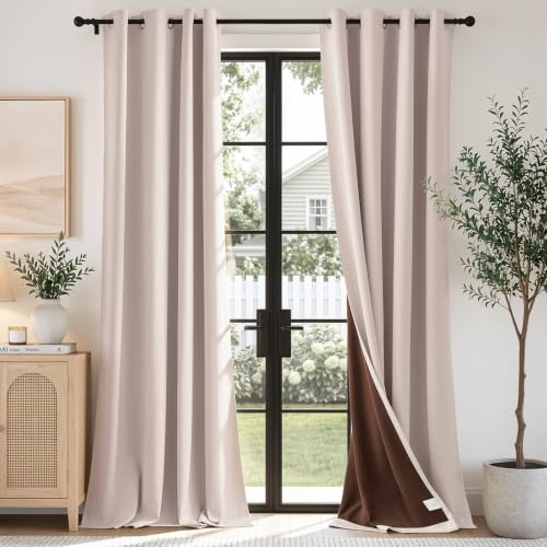 TOPICK 100% Verdunklungsvorhänge Vorhänge Hellpink H220xB140 2er Set | Blickdicht Gardinen Schlafzimmer modern Thermovorhang Wohnzimmer blackout curtains living room weich Vorhänge fertiggardinen