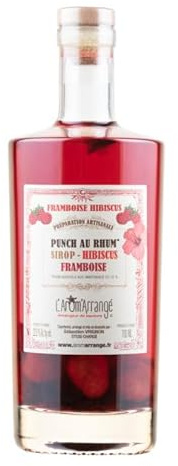 L’Arôm’Arrangé – Punch au Rhum Framboise Hibiscus 22,8° – 70 cl – Rhum arrangé artisanal – Médaille d’Argent Paris 2026