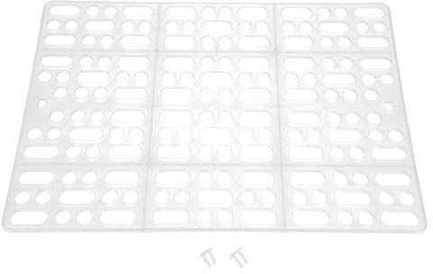 Sheens plast kaninmatta rutnät lätt att rengöra fotdyna isolering av avföring för kanin marsvin hamster råttor och andra gnagare, Vit