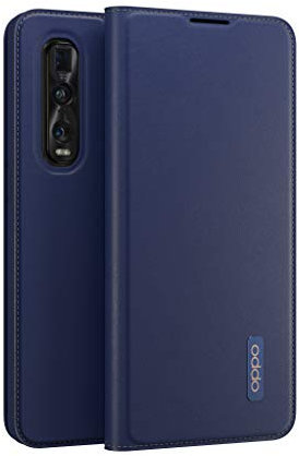 OPPO Etui à Rabat pour Find X2 Pro Bleu