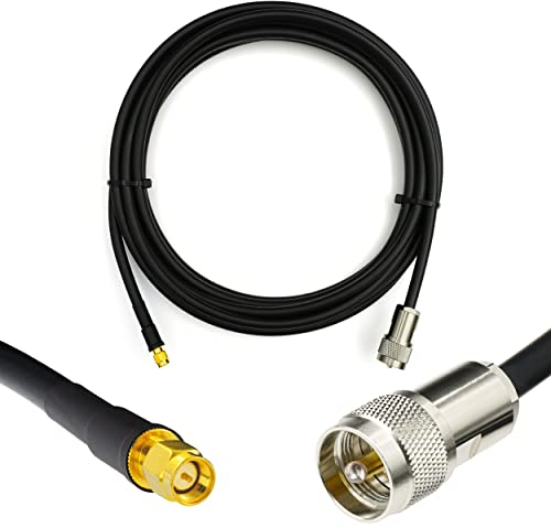 RANGEFUL 5m PL259 a SMA Maschio UHF Cavo coassiale prolunga 5 metri da esterno 5D-FB Ø7,5mm – Resistente alle intemperie – per HAM cavo antenna CB radio analizzatore misuratore SWR VHF rosmetro