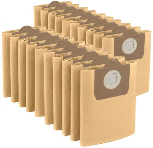 SPARES2GO Strong Dust Bags compatible with DeWalt DXV23PTA 23L DXV38S 38L DXV20PA 20L Wet & Dry Vacuum Cleaner (Pack of 20)