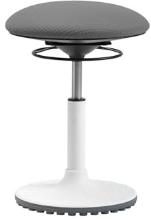 TOPSTAR Living Chair Move höhenverstellbarer Bürohocker, ergonomischer Arbeitshocker, drehbarer Sitz, Sitzhöhe von 45-58 cm, grau