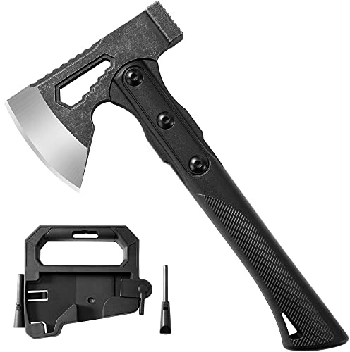 TESCOACH Campingyxa, 27 cm (3-i-1, ergonomiskt handtag, skyddande bärväska (1,25 pund)