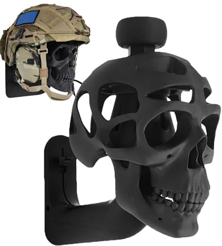 Motorcycle Skull Helmet Holder | Motorradhelm Halterung Wand | Multifunktionales Dekoratives Motorradhelme Baseball Helme Wandhalte | Helmhalter Wand Skull Kopfhörerhalter Biker Helm