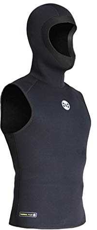 MOONDAME Traje de neopreno de 3 mm con capucha para hombre, chaleco de buceo sin mangas con capucha para surf, esnórquel y natación