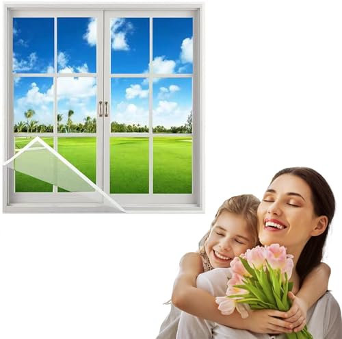 40x65cm Fliegengitter für Fenster Insektengitter Fensternetze mit Selbstklebebändern