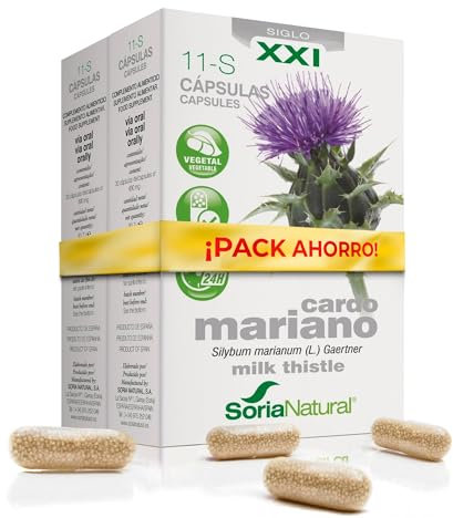 Soria Natural Cardo Mariano Pastillas - Liberación Prolongada para la Salud del Hígado - Ayuda a la Desintoxicación y Protección Hepática, Depurativo, Detox, Elimina Toxinas (60 Cápsulas)