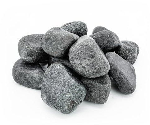 Sauflex Pietre di Sauna 15 kg – Olivina-Diabase arrotondate 5 – 10 cm, ideali per stufe sauna elettrica e infusione