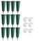 Vocdikficy 12 Vasi da Cimitero con Punte, Vasi Floreali Commemorativi, Cono Portafiori per Tomba, Vasi da Terra con, Colore Verde