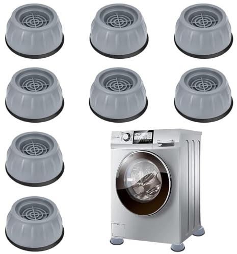 8 Pièces Pied Anti Vibration Machine A Laver, Amortisseurs Lave Linge,Pied Machine A Laver,Tampons À Pied Machine À Laver Pour Machines À Laver Séchoirs Et Meubles,Gray