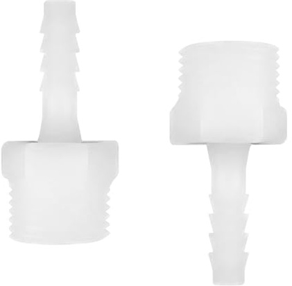 Qrity 2 Pezzi Connettore Tubo Acquario, 6mm OD Barb x G1/2 Maschio, Adattatore Connettore per Tubo, Raccordi Riduttori in Plastica