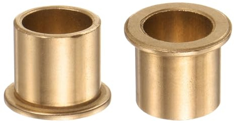 TA-VIGOR 2Pcs Flange Bearing Sleeve 16mm Bore 20mm OD 20mm Length 2mm Flange Thickness Bronze, Self Lubricating Flange Sleeve Bearings & Bearing Sleeve Bushings for Industrial Machinery