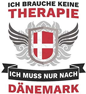 Dänemark Notizbuch: Ich brauche keine Therapie, Ich muss nur nach Dänemark / 6x9 Zoll / 120 kariertes Seiten
