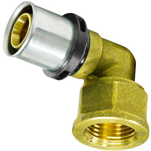 Pipetec Press-Übergangswinkel Innengewinde 26x3mm - 1 DVGW, TH Pressfitting