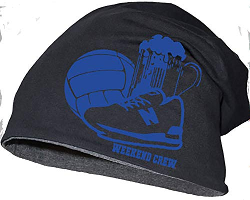 Volkspark Hamburg Streetwear Oversize-Beanie Weekend Crew (blau)