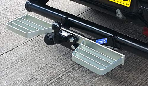 Heavy duty towstep towbar mounted double rear step van, 4x4 in Zinc