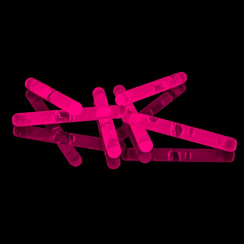 Micro/Mini Knicklichter Bulk Pack - 50 Stück/Tüte - Pink/Rosa Leuchtend für Party/Angelsport (Bissanzeiger) / Luftballons/als Dekoration