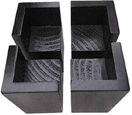 4 Stück Möbel Risers aus Holz,Möbelerhöher,Betterhöhung,Möbelerhöhung,Tischerhöher,Elefantenfuß Bed Riser,Dient zum Anheben von Betten,Sofas,Tischen,Schminktischen,Kinderbetten,schwarz(6*6*10cm)